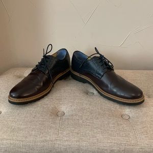 Robert Graham men’s Bethune Box Leather Derby Oxford Dress Shoes 11M